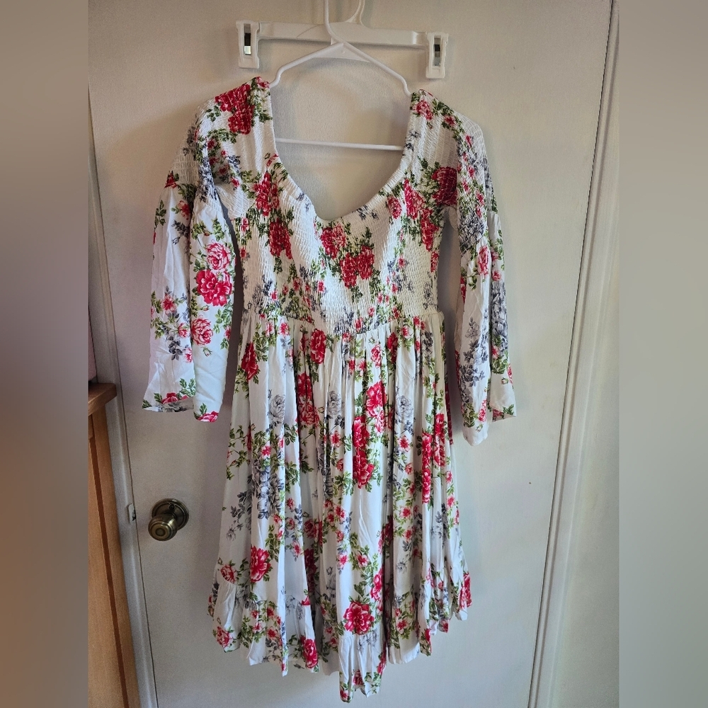Torrid Mini Challis Off Thw Shoulder Skater Dress 0X